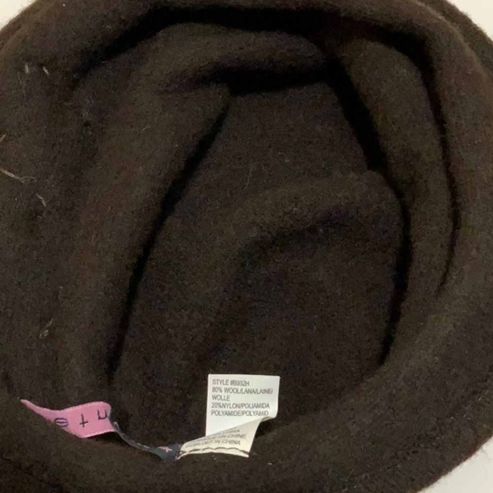Betmar NY Brown Ruffle Wool Blend Bucket Hat - Picture 3 of 7